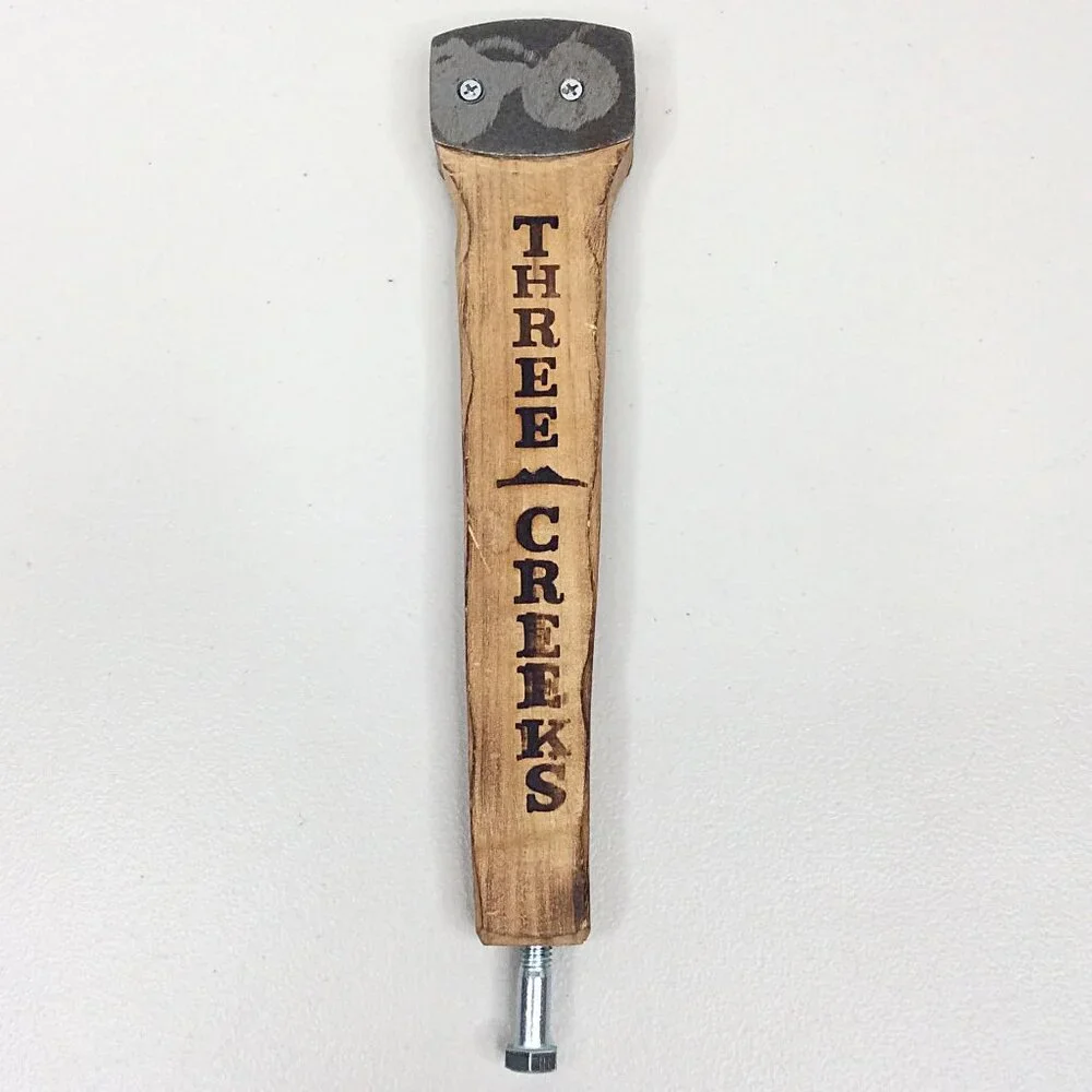 Three Creeks Brewing Beer‎ Tap Handle Wood Sisters Oregon 11